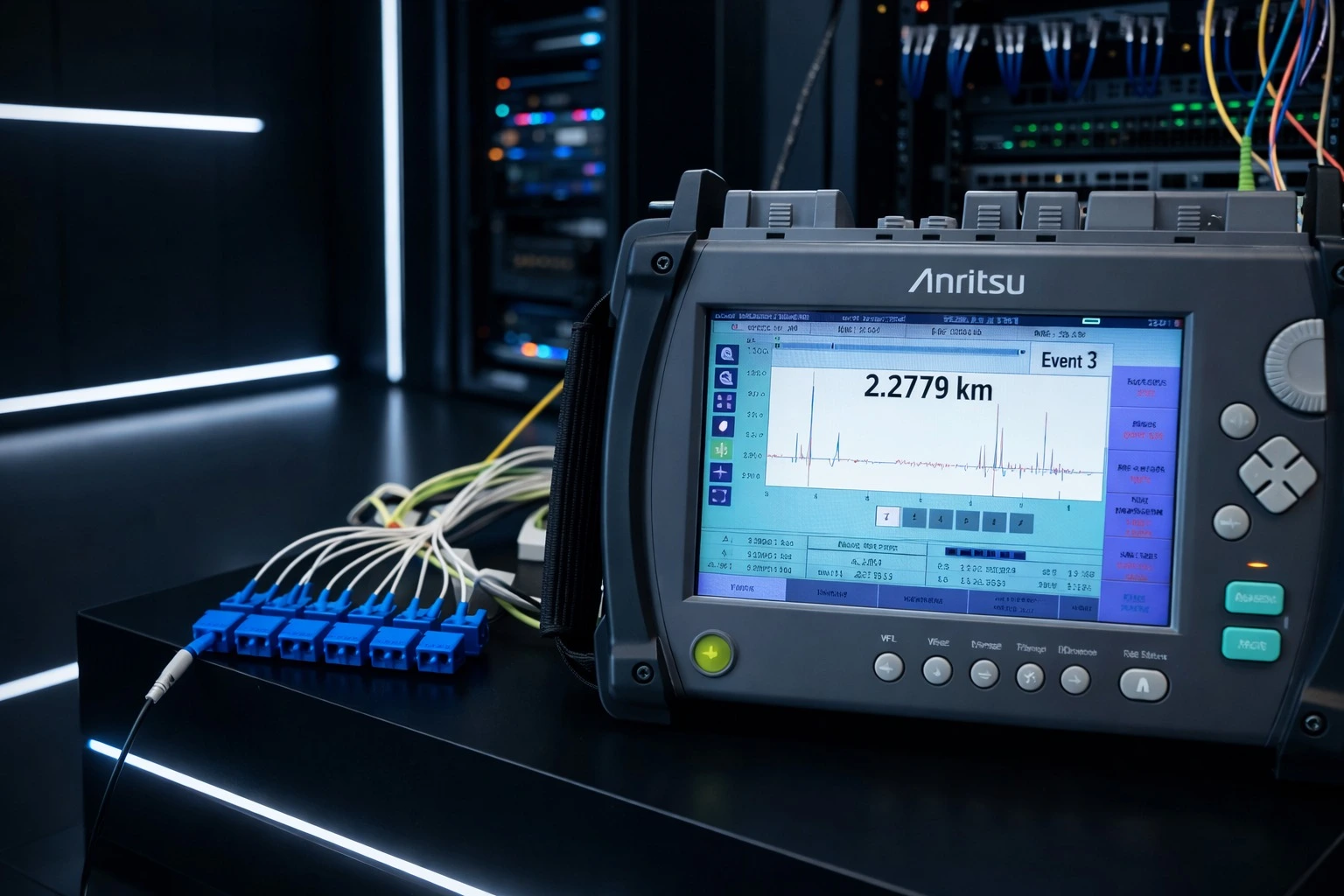 Relatório de certificação OTDR e reflectometria